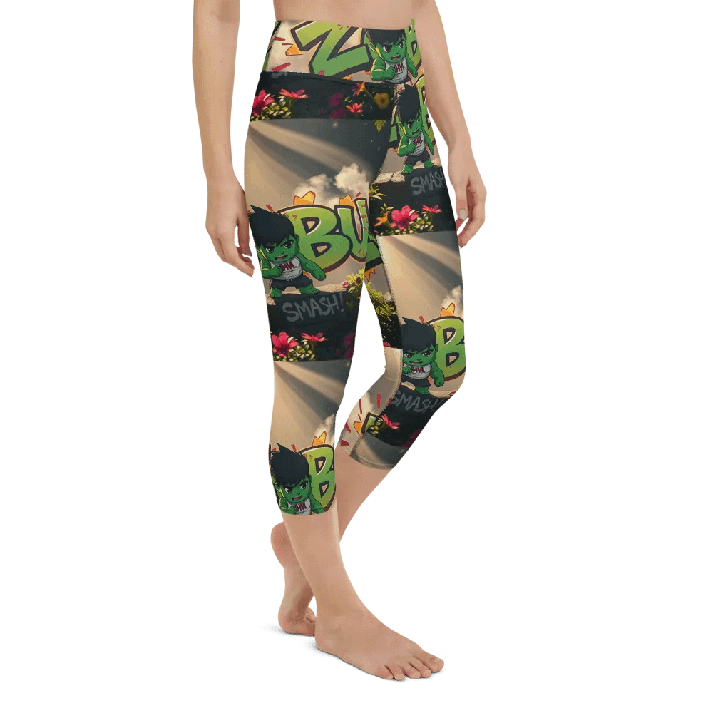 Zabu Smash! 90s Yoga Capri Leggings product image (9)