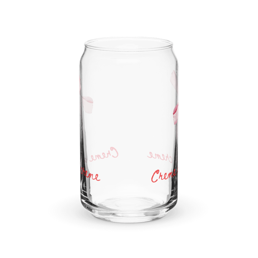 Creme De La Creme Girly Print Glass Can Cup With Or Without Lid product image (6)