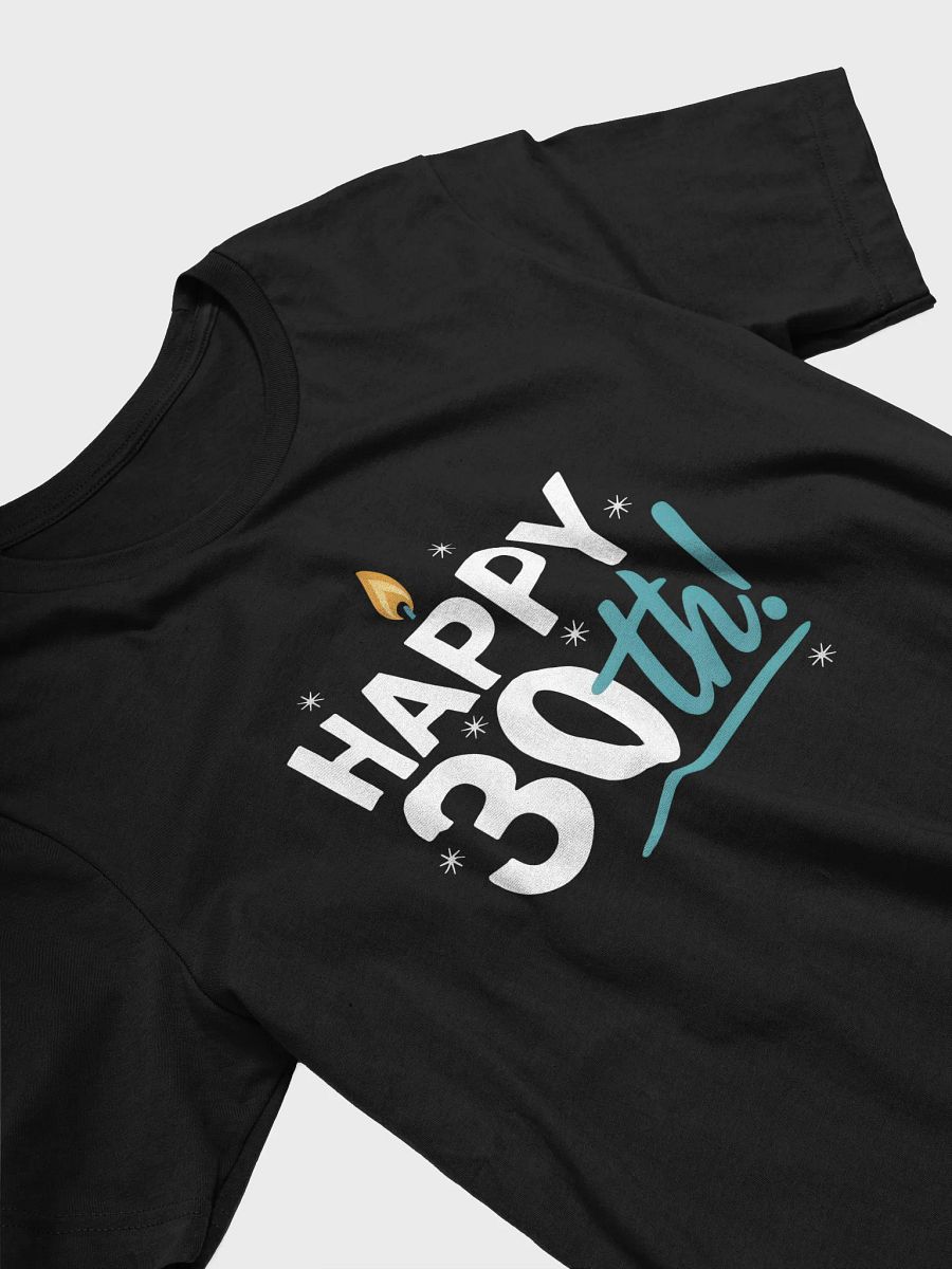 Happy 30th! Birthday Candle T-Shirt 30th Birthday Tee product image (32)
