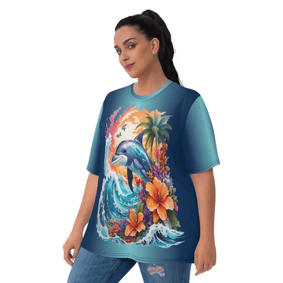 Tropical Dolphin All Over Print T-shirt product image (6)