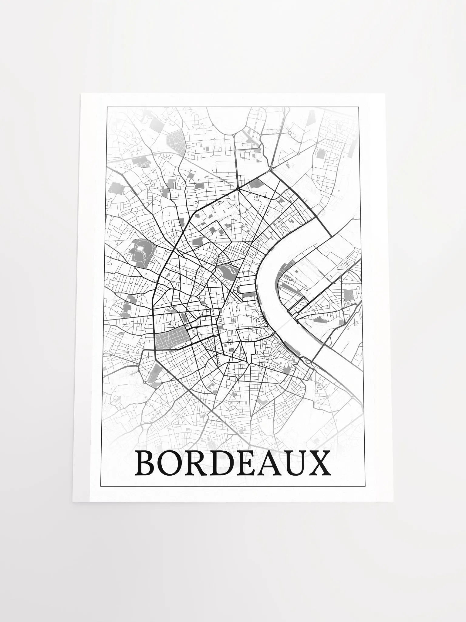 Bordeaux, France, city map print product image (19)