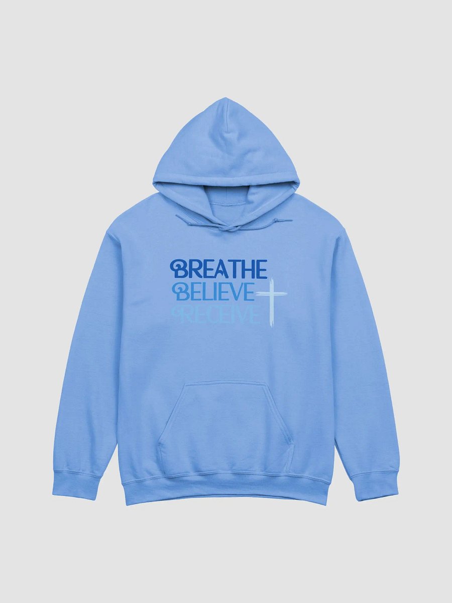 Breathe Believe Receive Gildan Classic Hoodie, Inspirational Motivational, Self-Affirmation, Positive Vibes, Gift Idea product image (2)