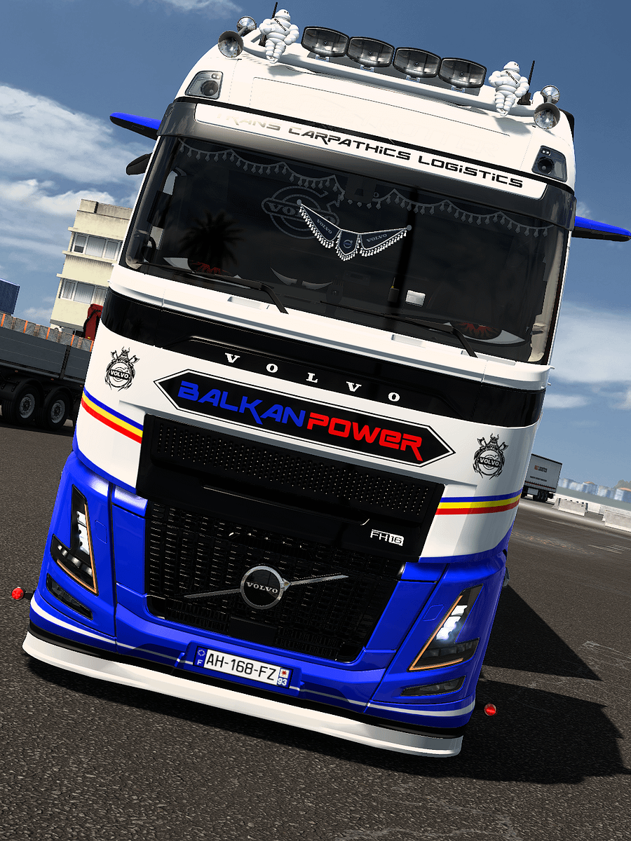 ETS2 Skin - Volvo FH6 Aero XL Trans Carpathic Logistics & Schwarzmüller Trailer Skin 8K product image (2)