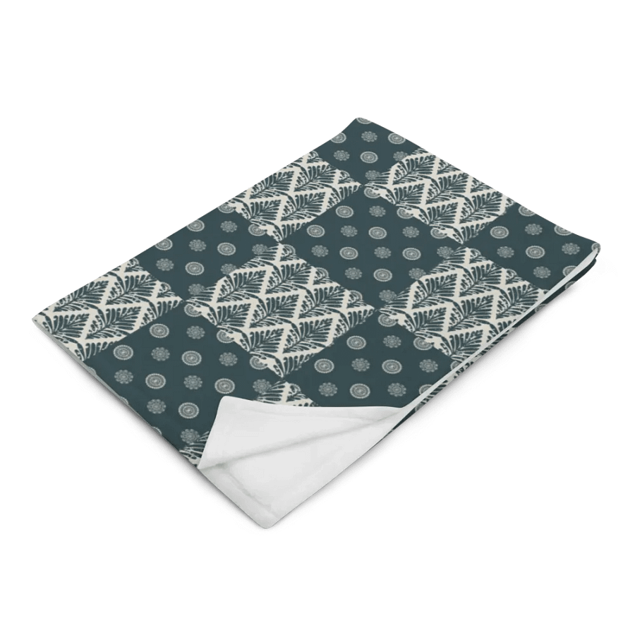 Boho Patchwork Dark Slate Grey Throw Blanket product image (11)