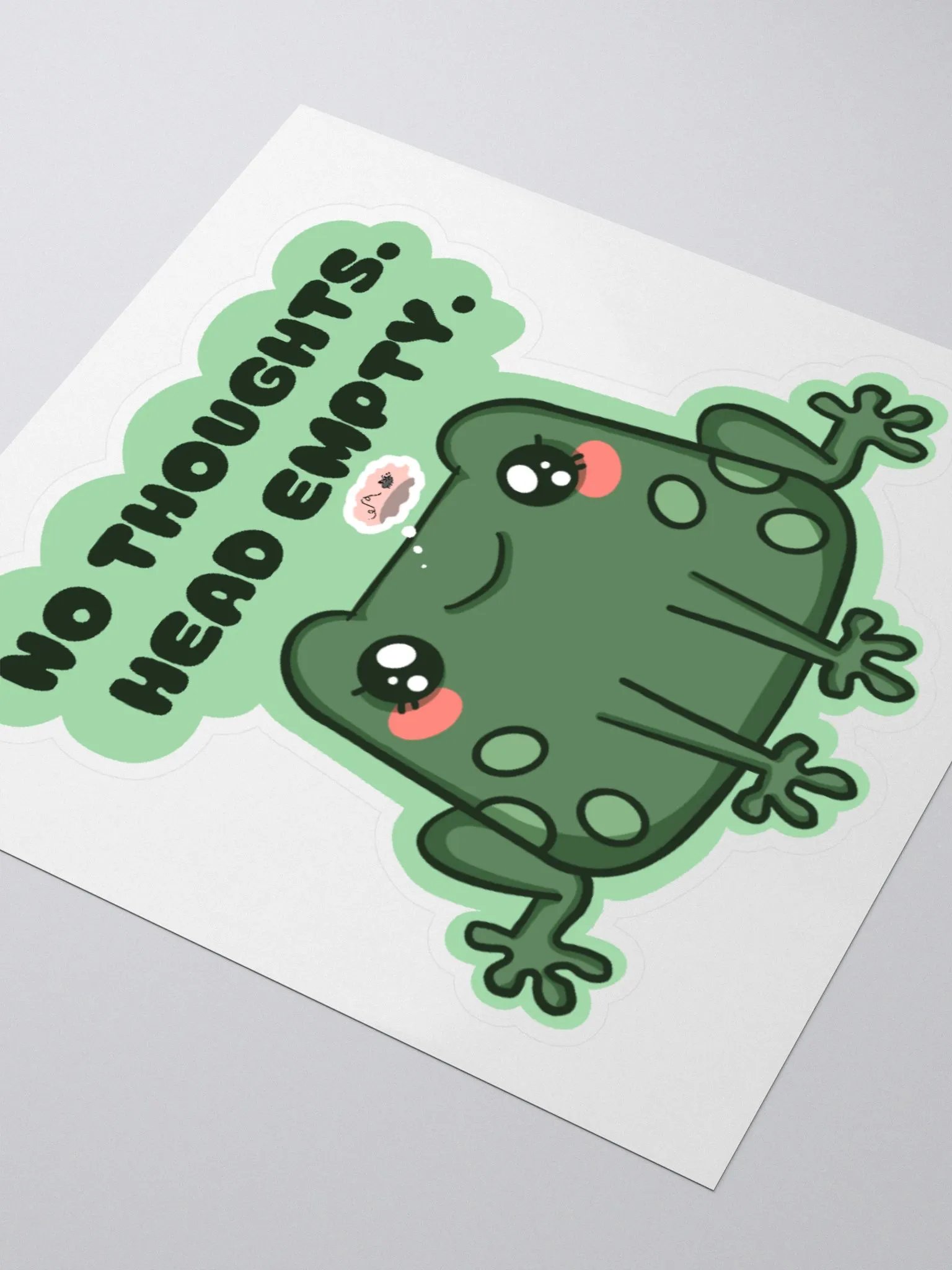 No Thoughts. Head Empty Kiss Cut Sticker product image (3)