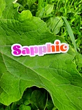 Sapphic Holographic Sticker product image (1)