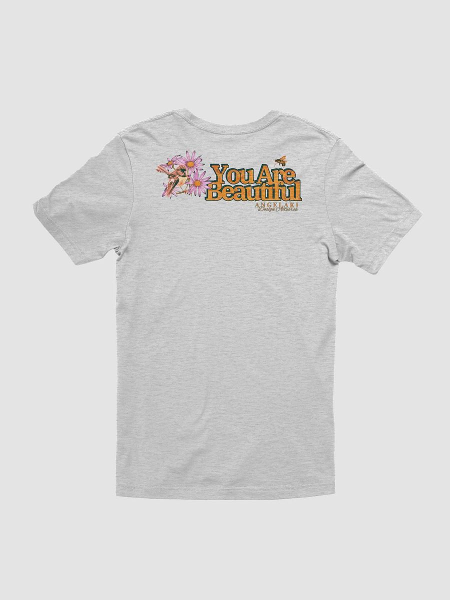 Unisex Kinship - You are Beautiful - Daisy and Bellbird 60s vibe Tee (Heather version shirts) product image (6)