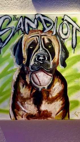 The Beast Returns – Hercules from The Sandlot!

The legend himself — Hercules “The Beast” from The Sandlot! 🐾⚾
This 16x20 tri...