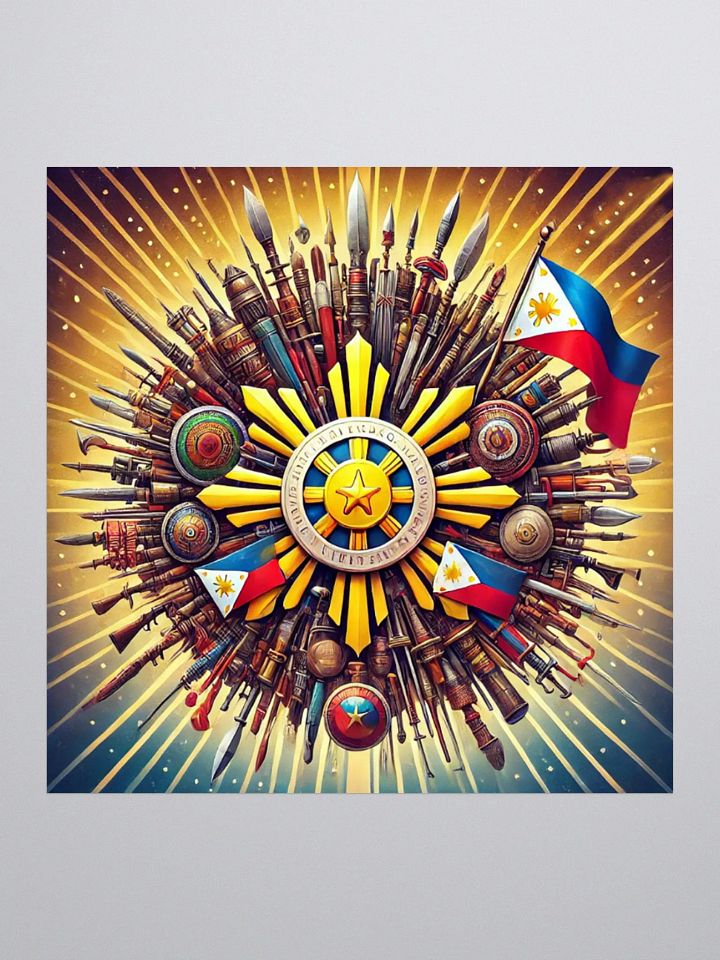 Weapons of Moroland Swords of the Philippines Circular Decal Sticker Label for Car Decals and more product image (1)