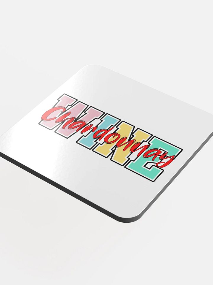 Wine Chardonnay Bliss Glossed Cork Coaster product image (1)
