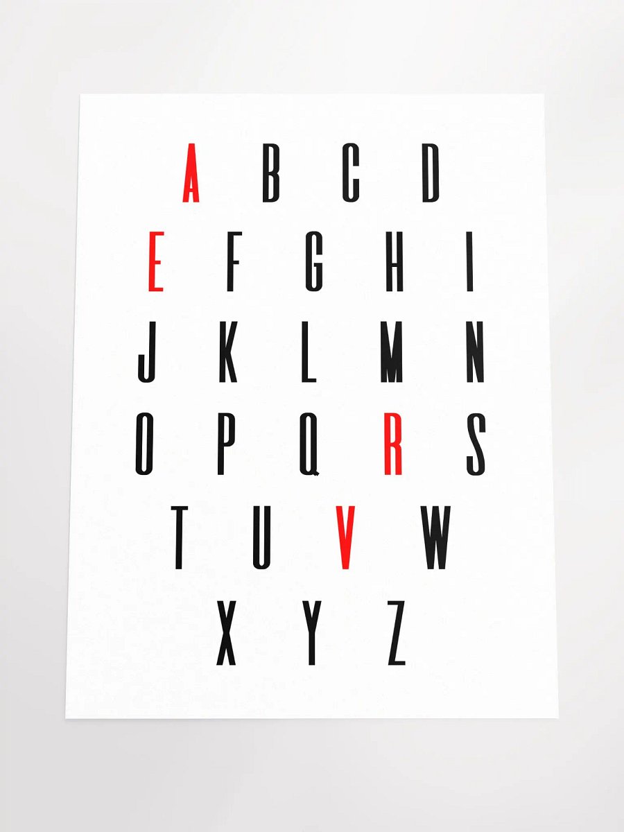 ALPHABET POSTER WHITE + FREE SHIPPING product image (4)