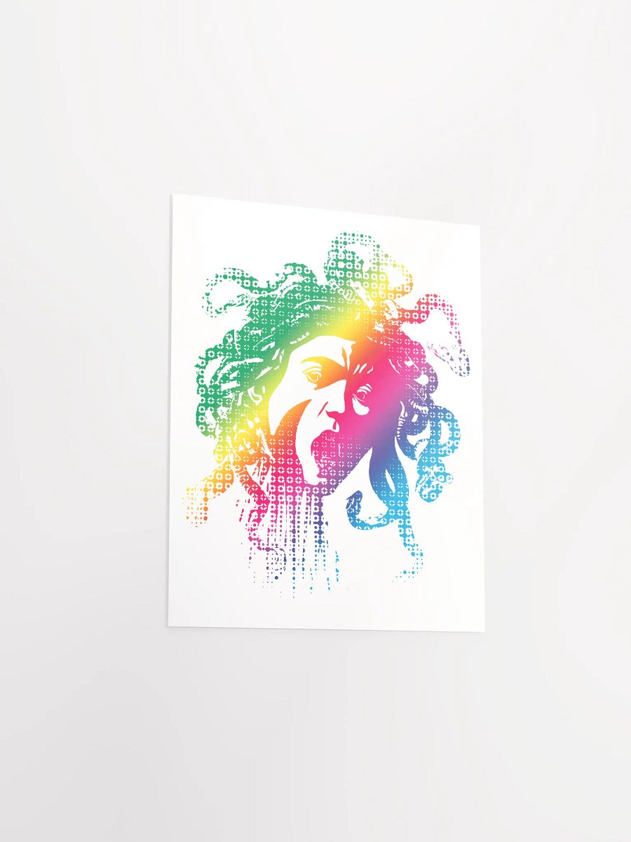 Rainbow Halftone Medusa on White - Print product image (4)