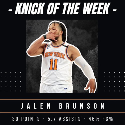 🔥 KNICK OF THE WEEK 🔥

Jalen Brunson opened the 2025-26 season reminding the league whose team this really is.
30.3 points pe...