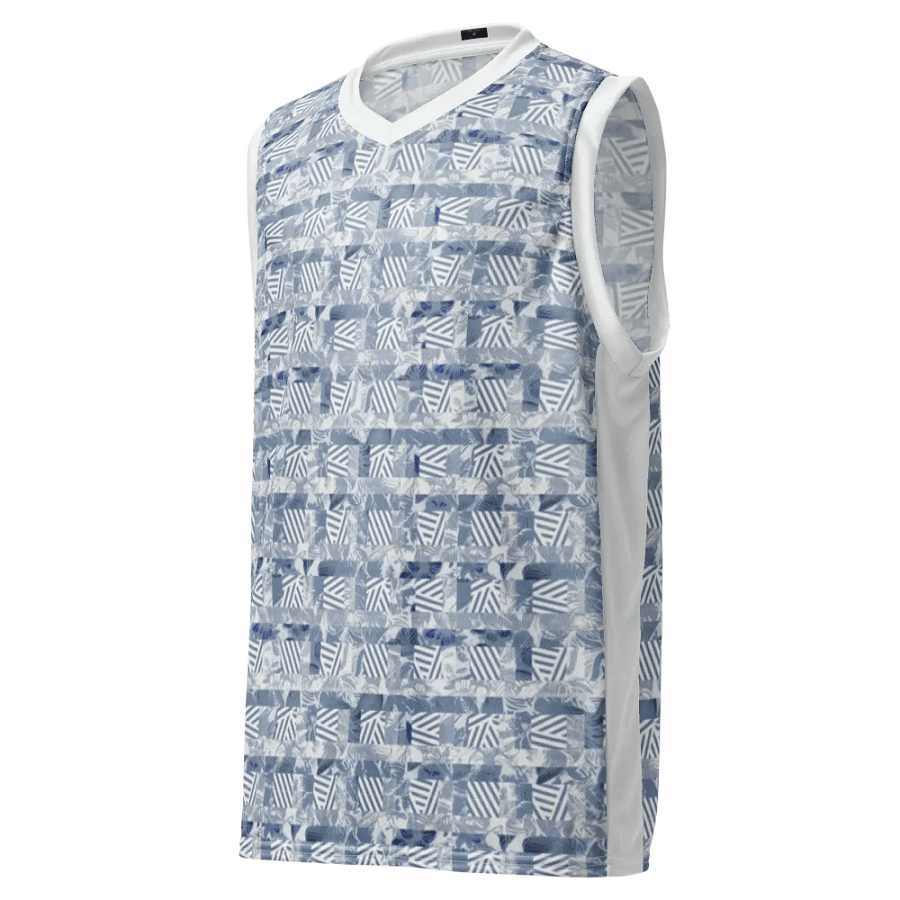 Blue Rainforest | Recycled Unisex Basketball Jersey product image (4)