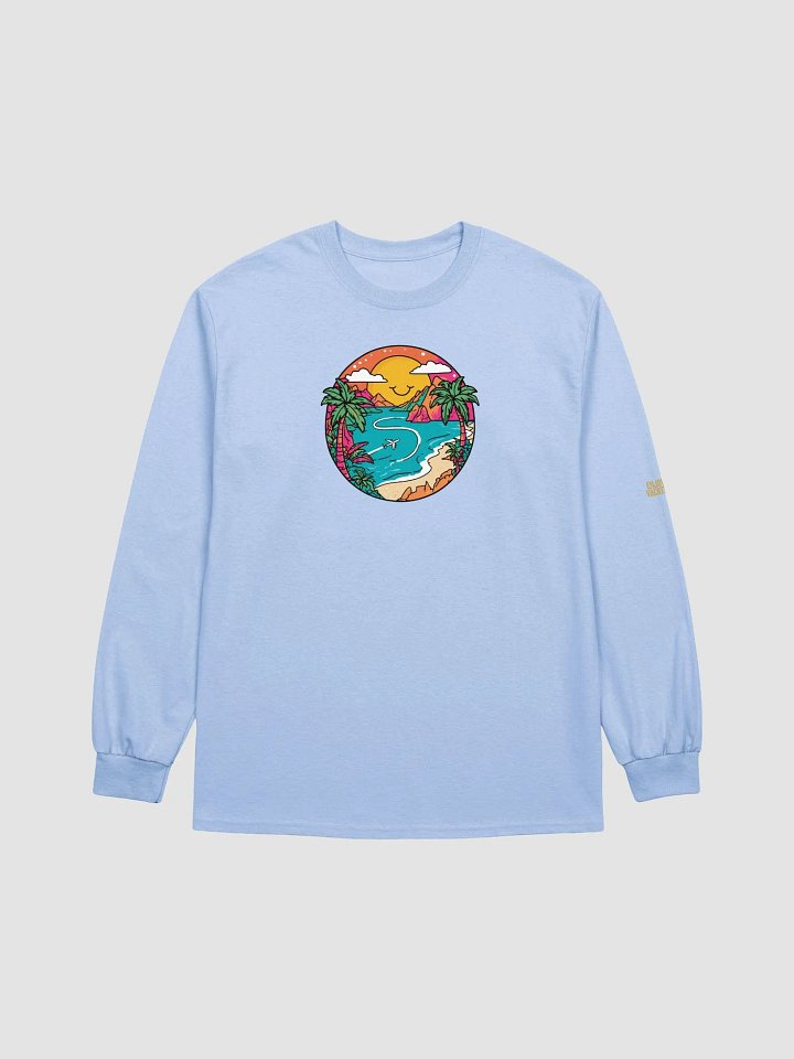 Gildan Ultra Cotton Long Sleeve T-Shirt | AI Design travel icon product image (1)