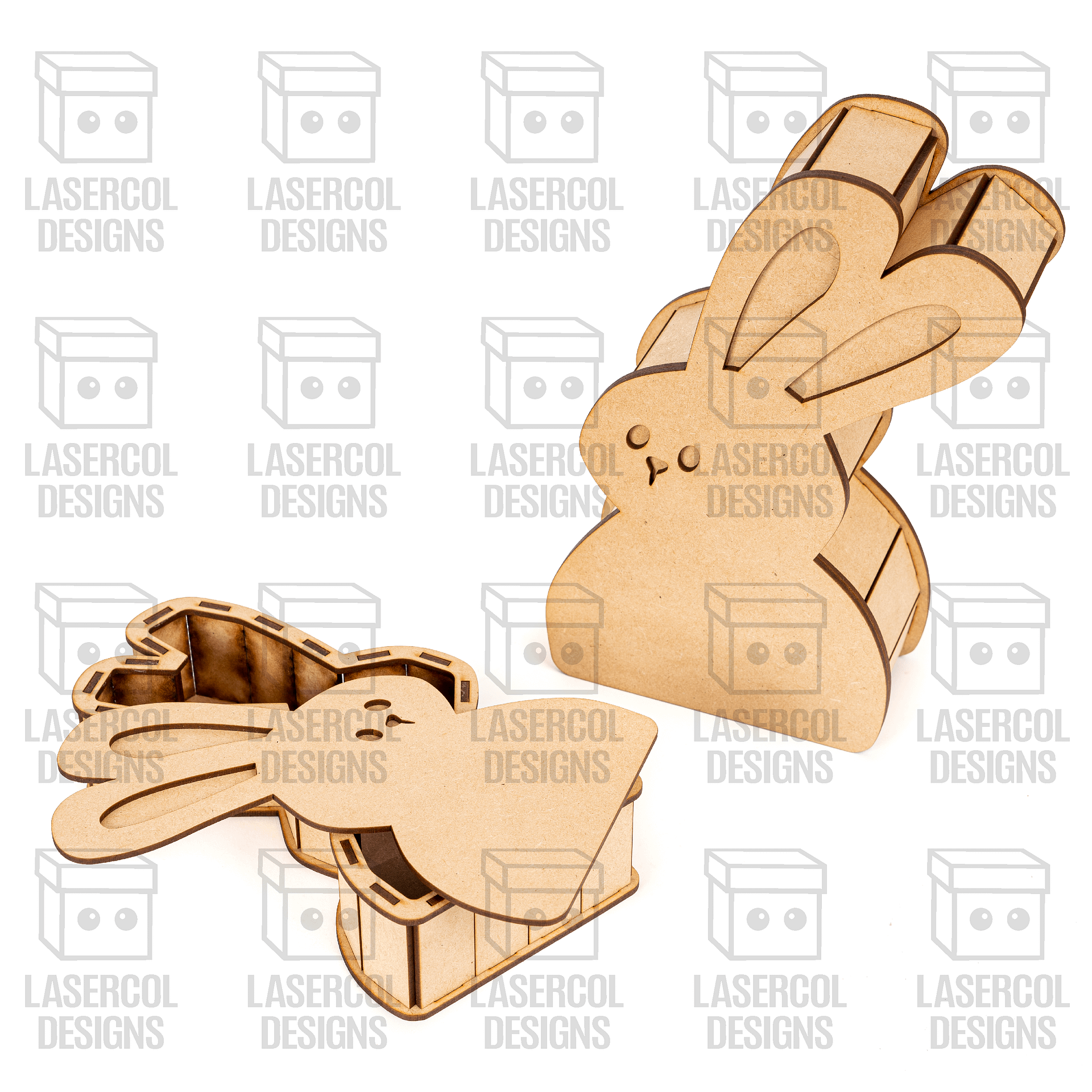 Easter Bunny Shaped Boxes Set 2 - Laser Cut Files product image (7)