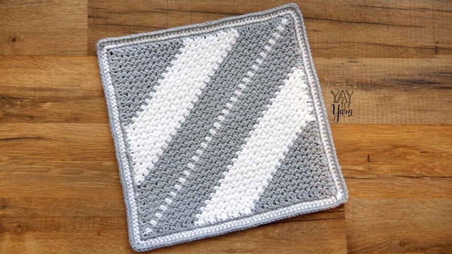 Corner to Corner Moss Stitch Washcloth - PDF Crochet Pattern & Video Tutorial product image (2)