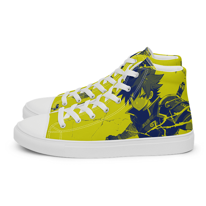 Vibrant Anime Hero Canvas High Tops product image (1)