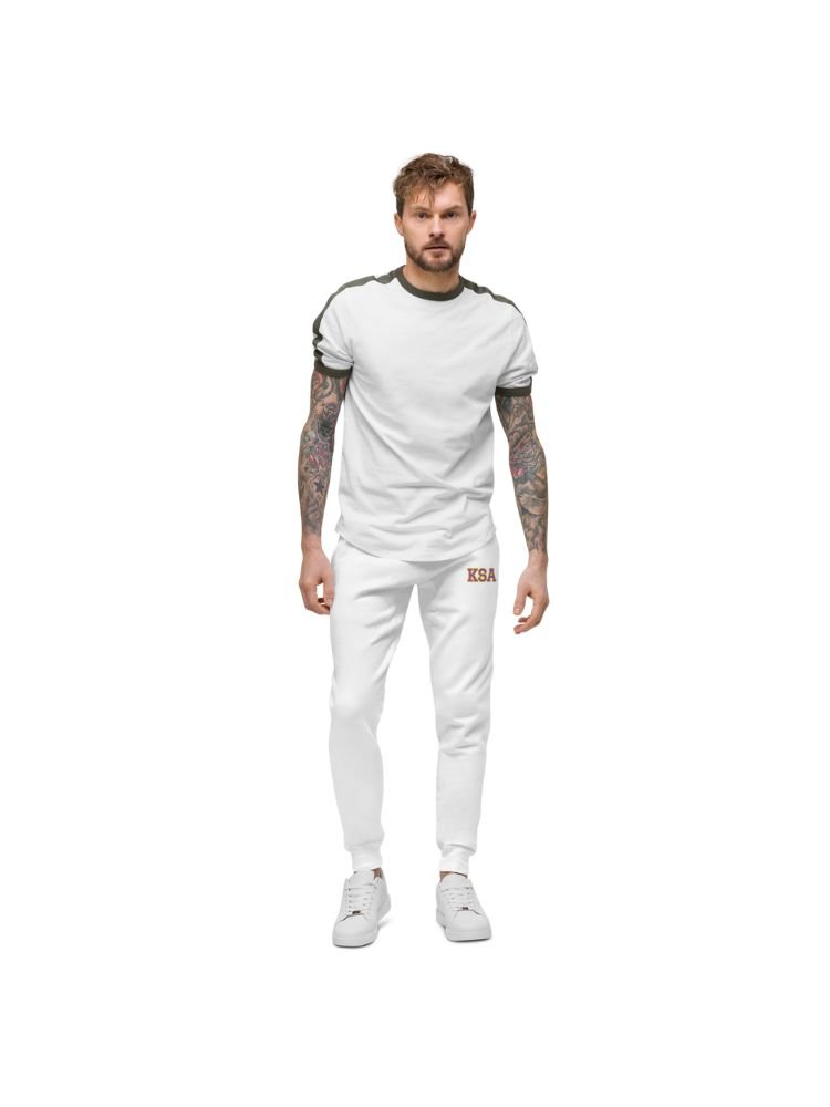 KSA Embroidered Sweatpants (White) product image (5)