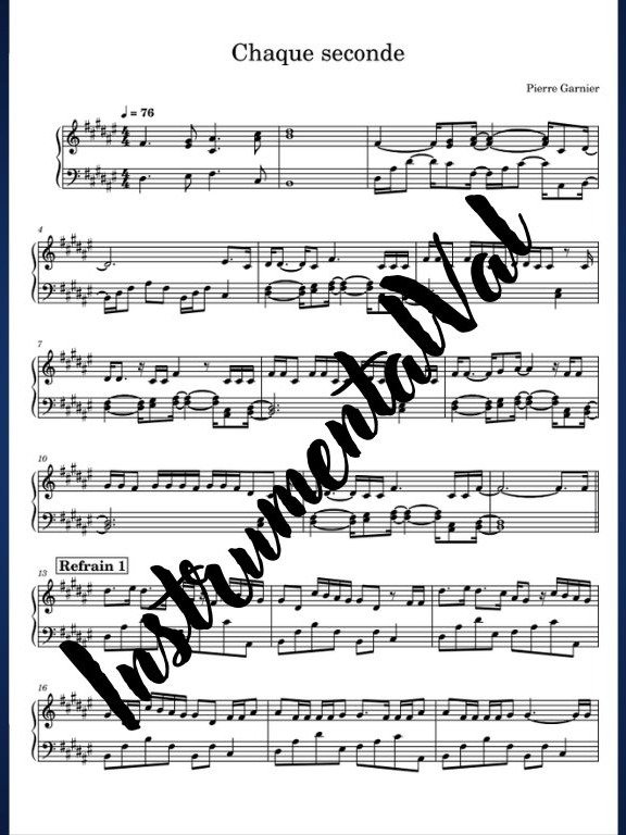 Chaque seconde- Pierre Garnier piano solo product image (1)