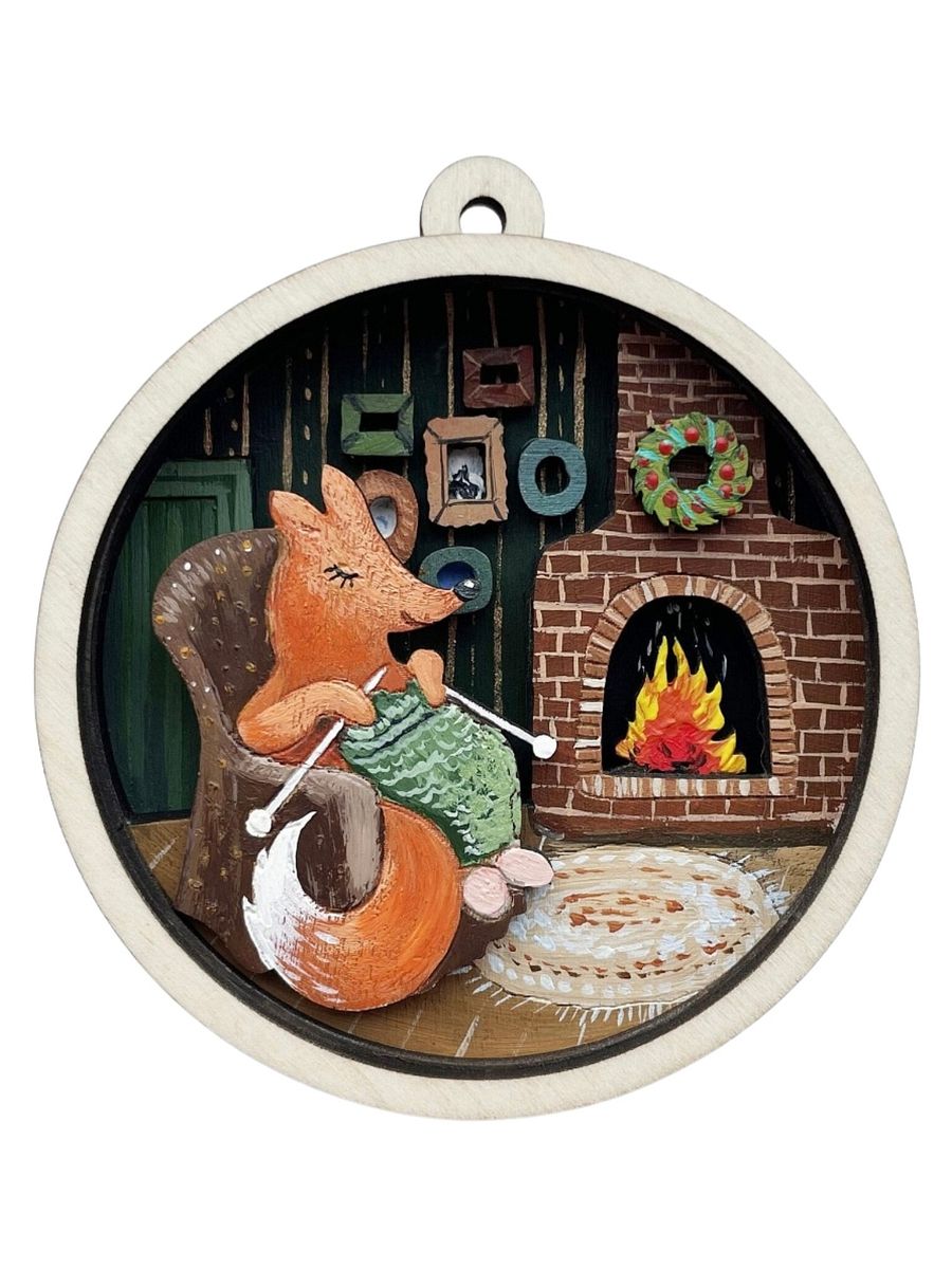 CraftTherapy Kit: Knitting Fox Christmas Ornament product image (1)