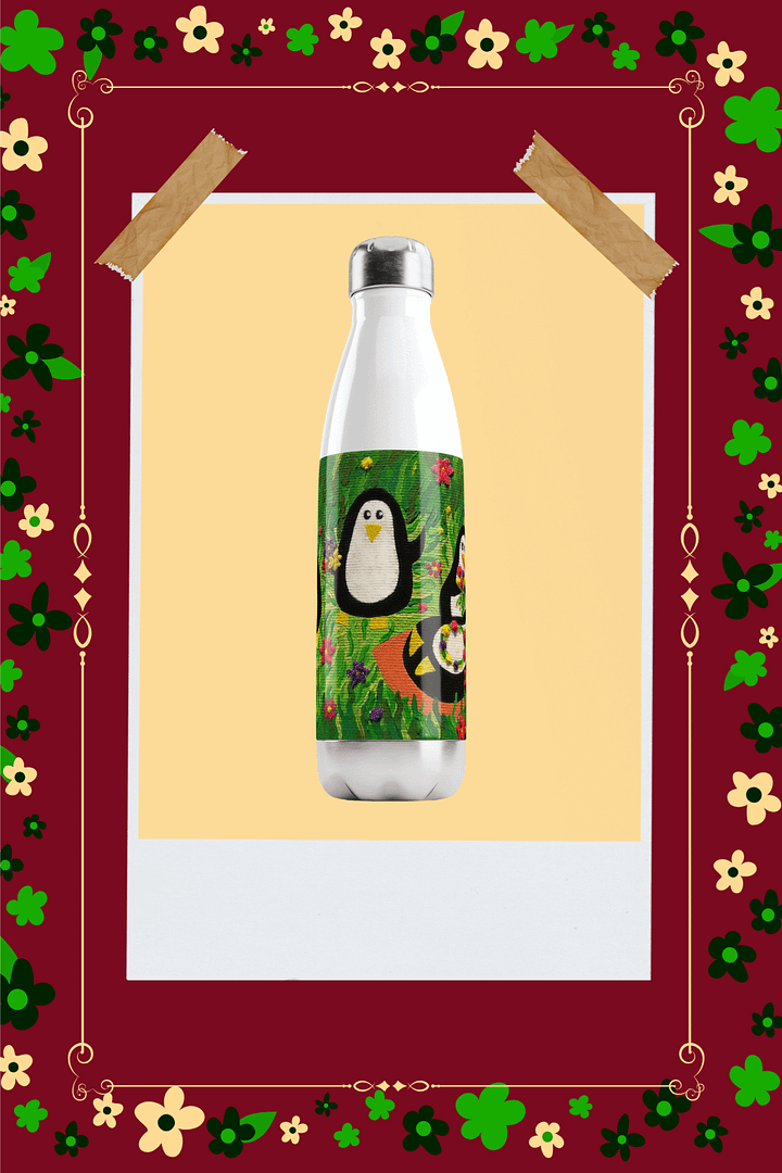 Flower Party Stainless Steel Water Bottle product image (1)