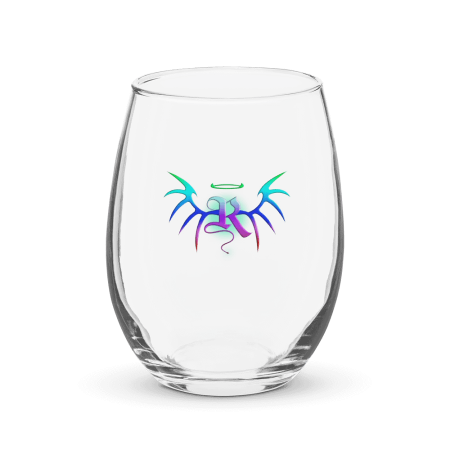 RafaZafar Logo Stemless Wineglass (vaporwave) product image (1)