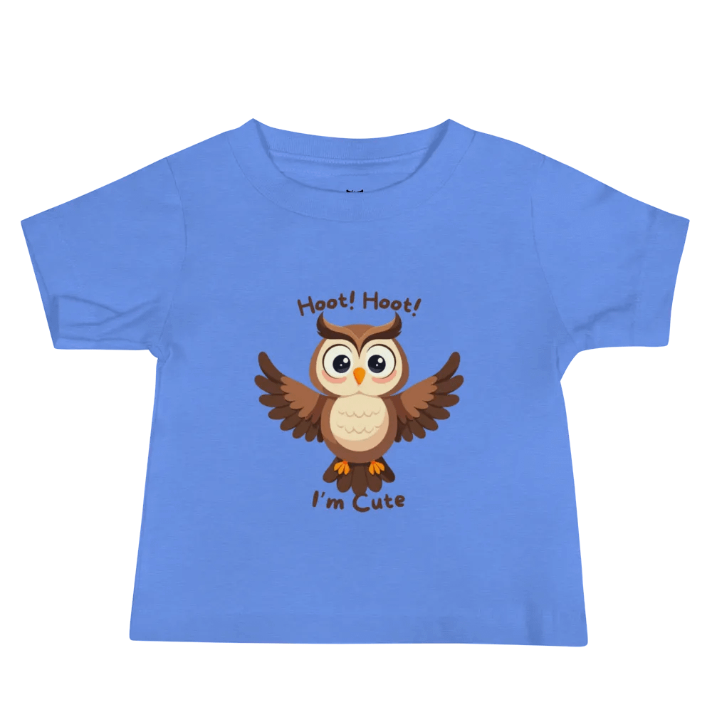 HOOT HOOT I'M CUTE Whimsical Owl Baby Tee product image (1)