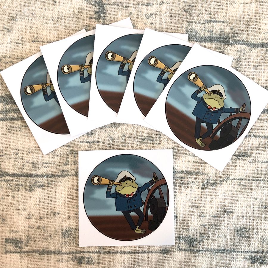 Frog Captain - 2" Vinyl Sticker product image (3)