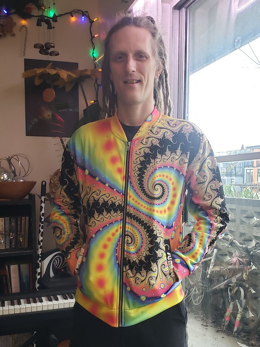 Fractal Bomber Jacket - Pink Lemonade and Candy Twists product image (3)