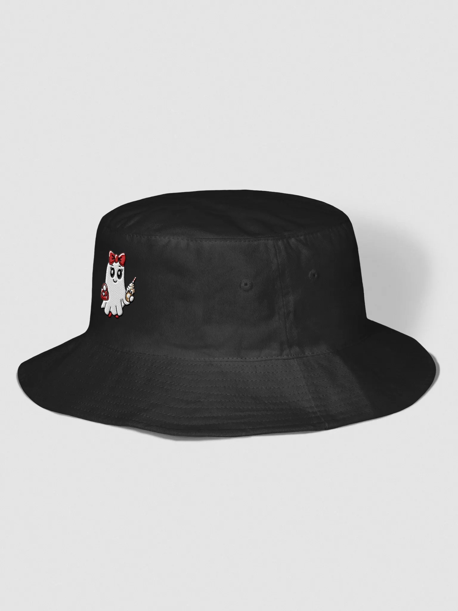Stylish Ghost Embroidered Mid-profile Bucket Hat product image (3)