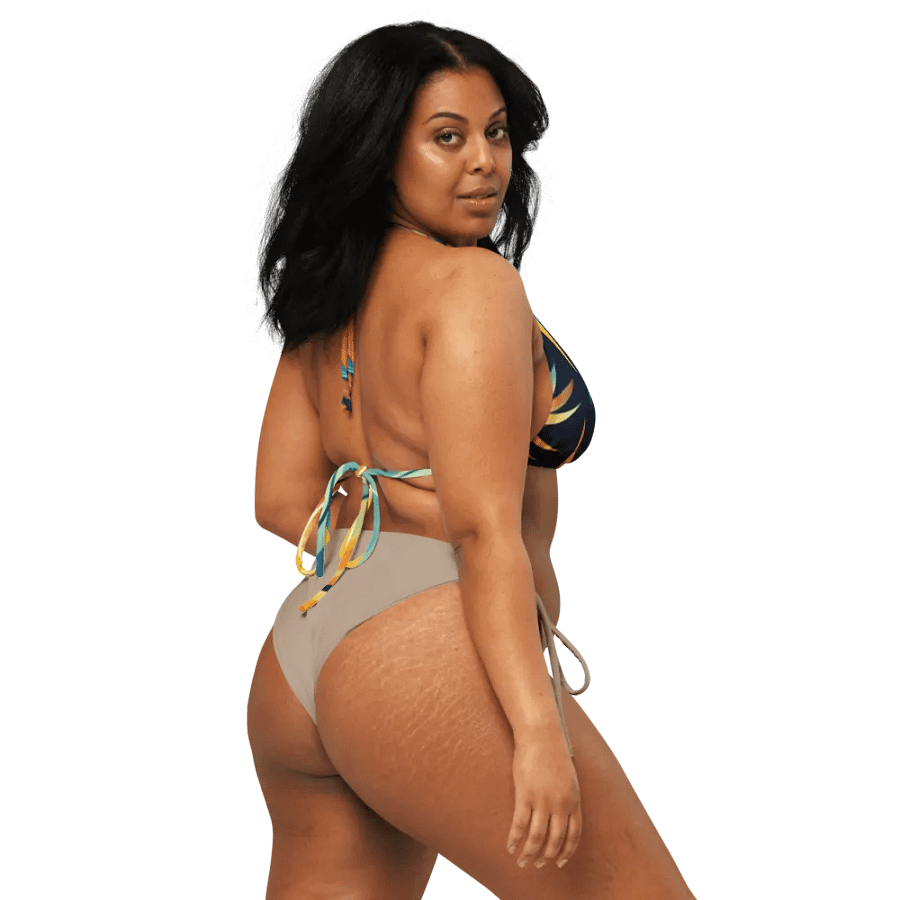 Tropical Flow Swim All-Over Print Recycled Padded String Bikini Top. product image (5)