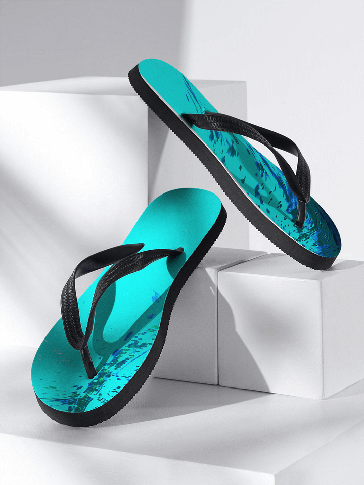 Fluidity Blue Custom Flip-Flops product image (2)