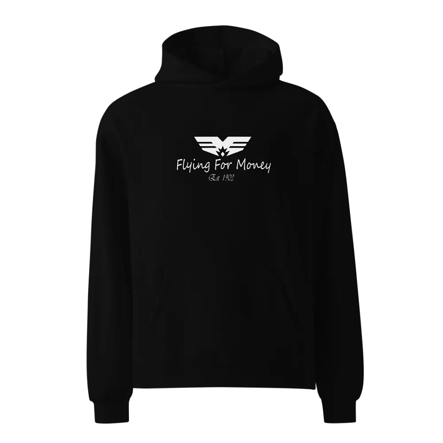 Black oversized premium hoodie product image (1)