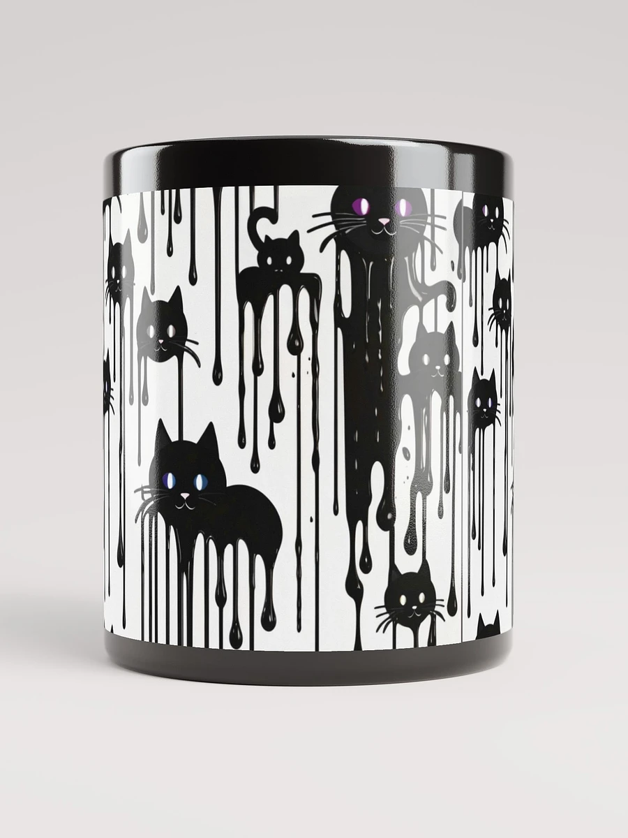 Whisker Wonderland (black cat drip aRt) Black product image (6)