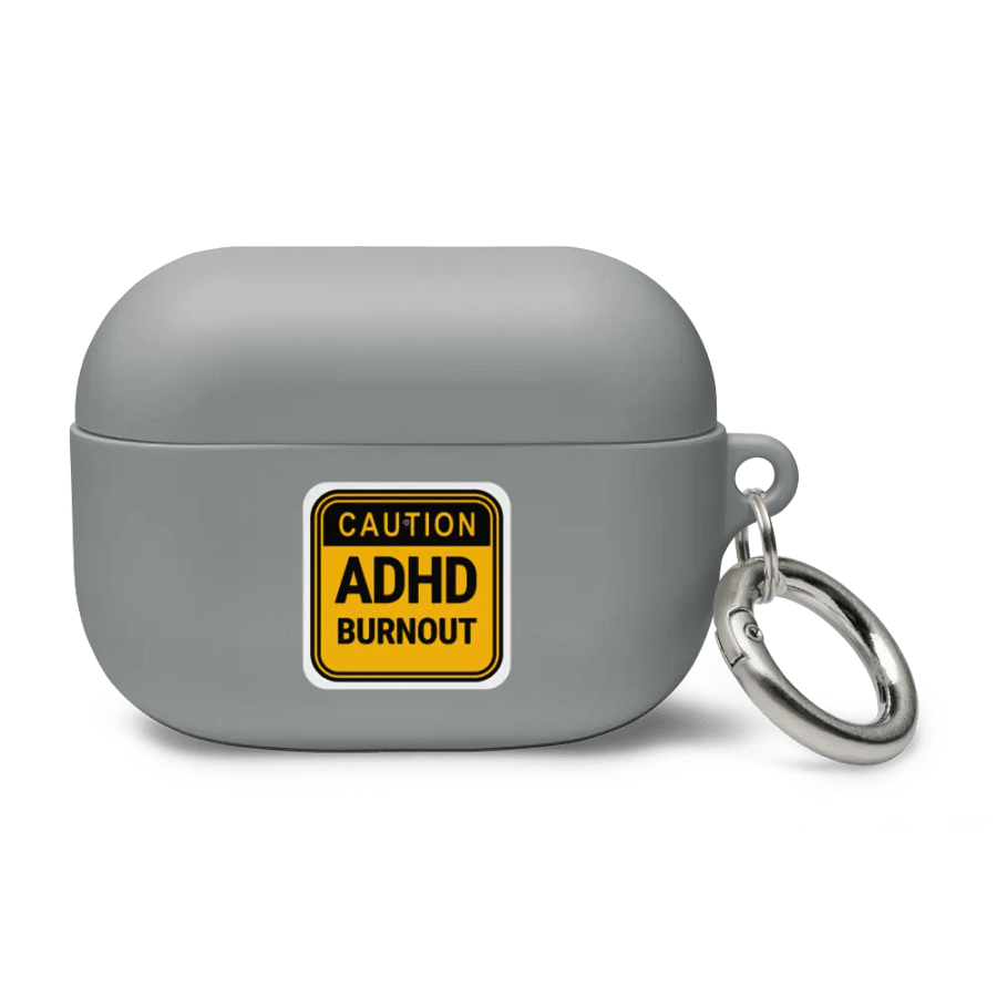 CAUTION: ADHD BURNOUT (bubble design) airpods case product image (1)