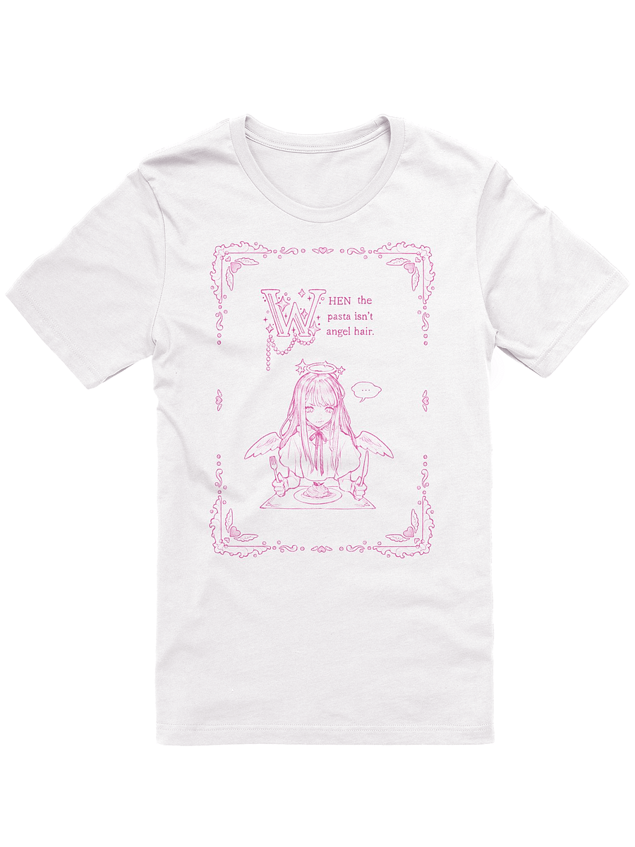 angel hair pasta // pink tee product image (1)