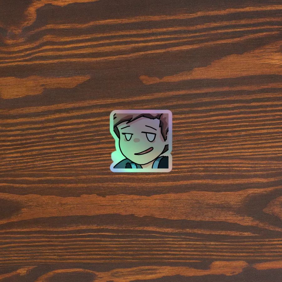 Chaabbz Smirk Holographic Emote Sticker product image (5)