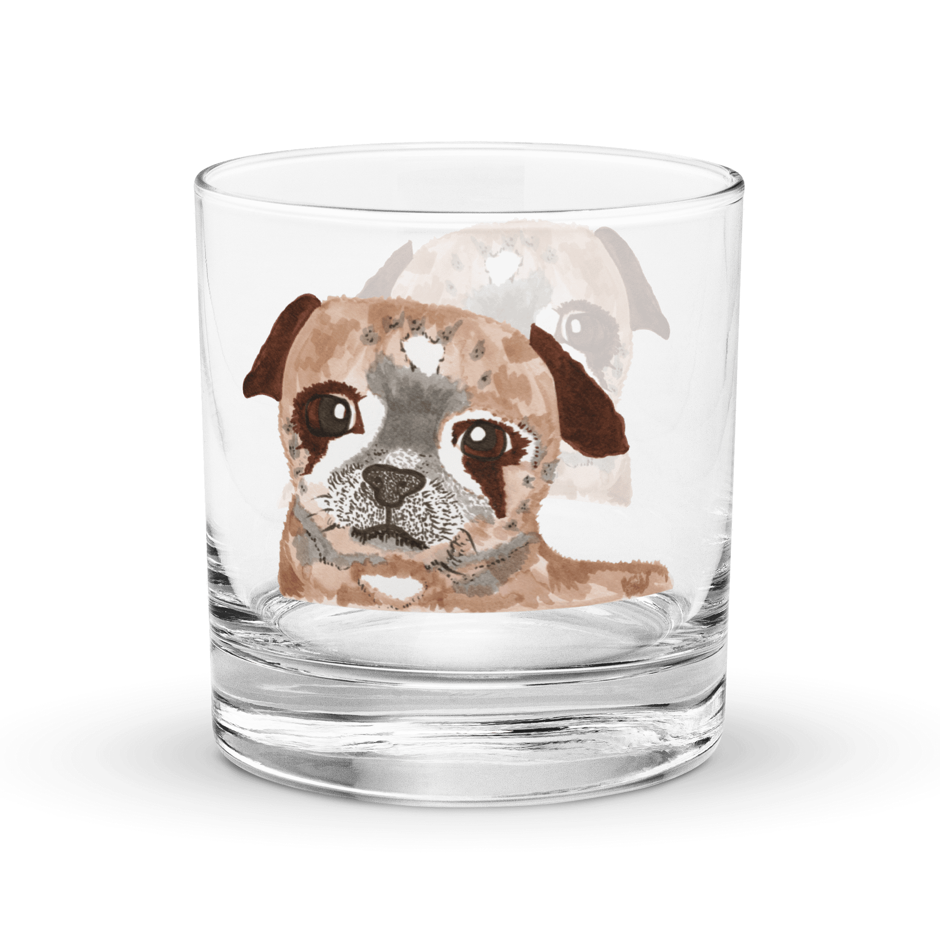 Pug Watercolour Rocks Glass product image (3)