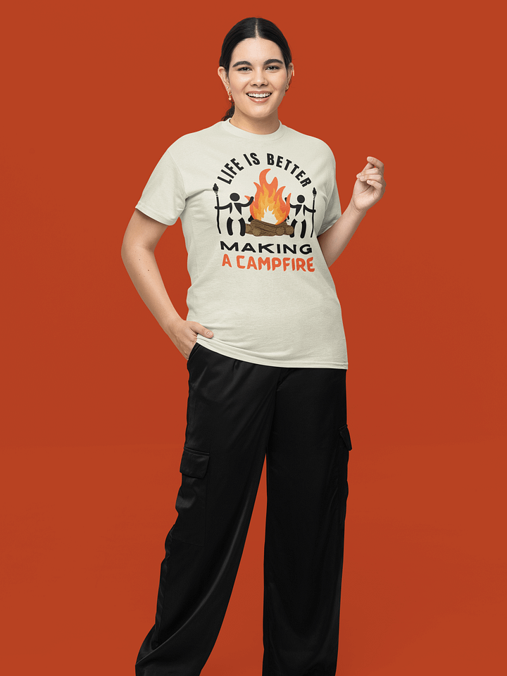 Life Is Better Making A Campfire T-Shirt ( Side -Daisy Bright- ) product image (2)