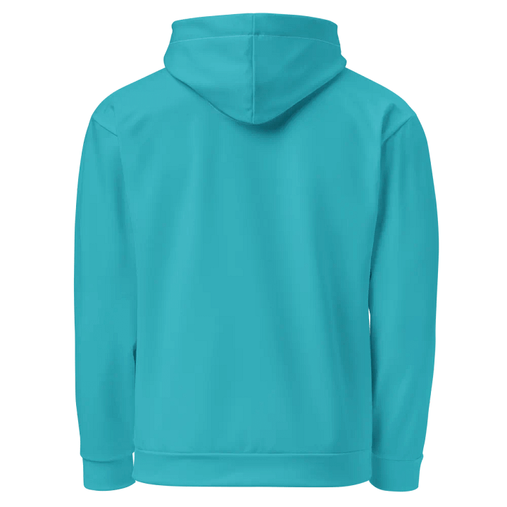 Plain Turquoise Blue Light Summer Unisex Recycled Polyester Heavyweight Premium Hoodie by Treasure Pie product image (2)
