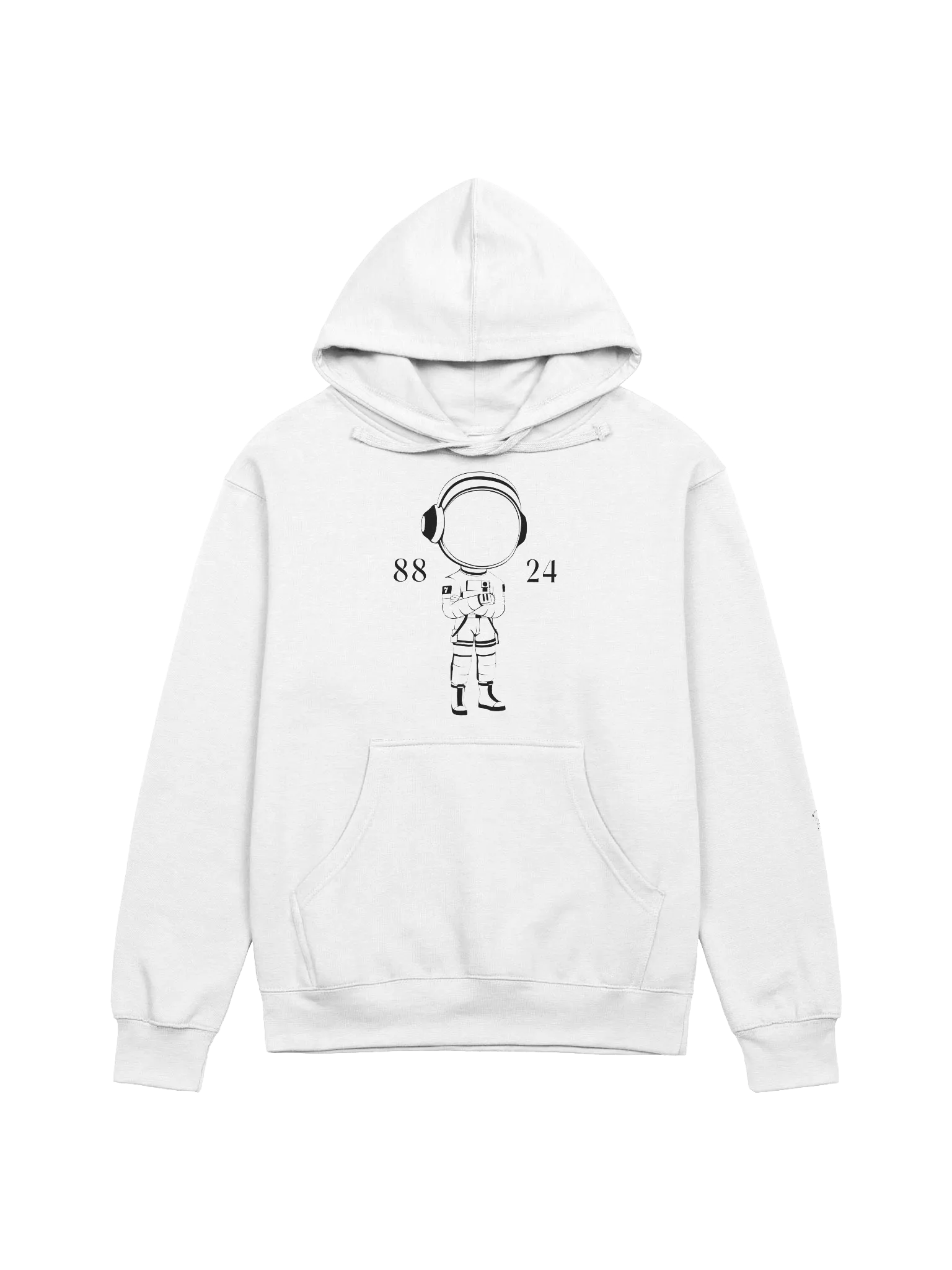 MARS CITY BLACK ASTRONAUT 8824 OUTLINE FRONT WITH MARS CITY FASHION BACK HOODIE IN 6 LIGHT COLORS product image (1)