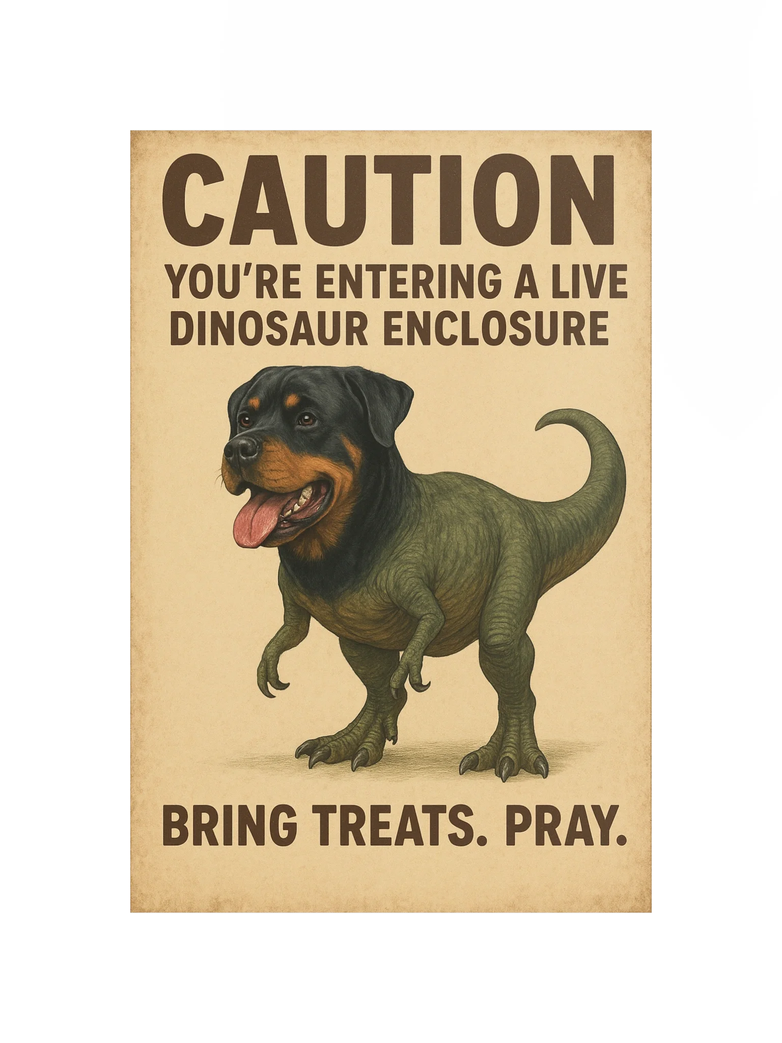 Caution Rottosaurus Enclosure Poster product image (10)