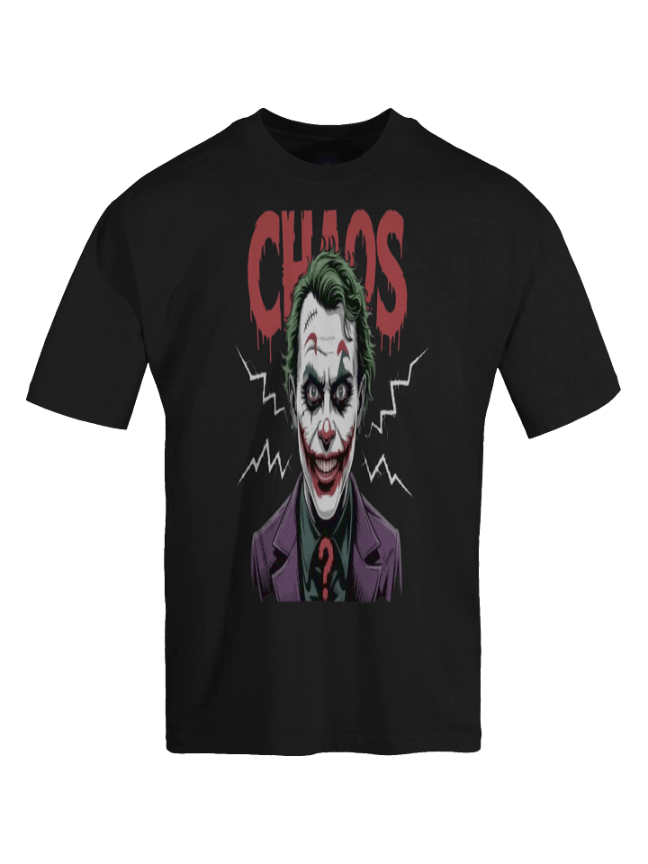Chaos Grin: The Joker Oversized Faded T-Shirt product image (1)