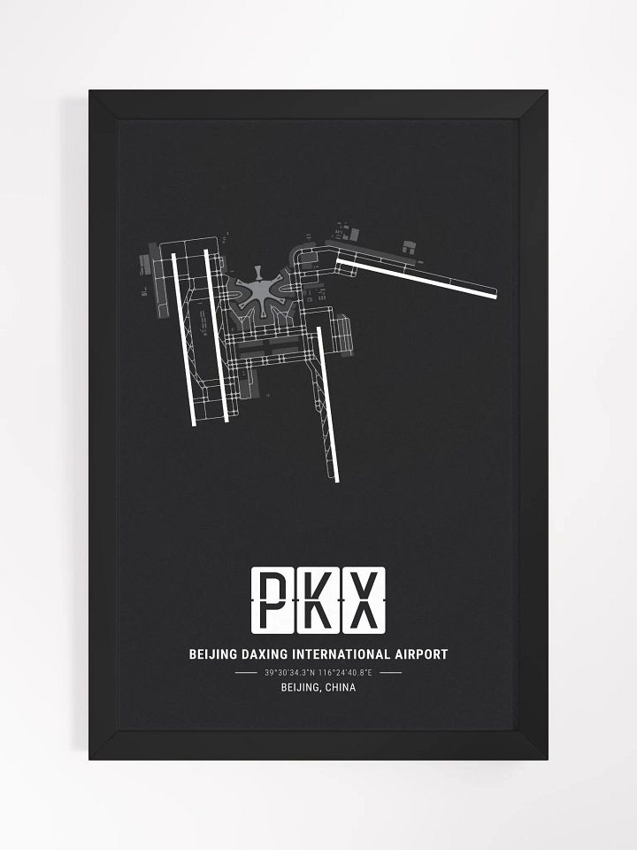 Framed Airport PKX Premium Map On Matt Paper product image (1)