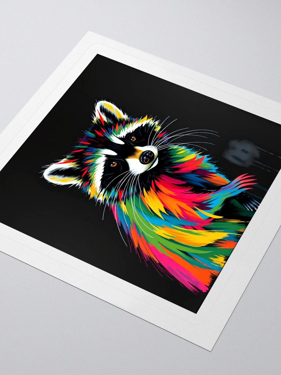 Vibrant Raccoon Kiss Cut Stickers product image (7)