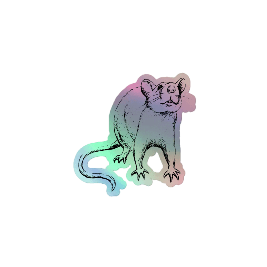 Hint of rat Holographic sticker product image (1)