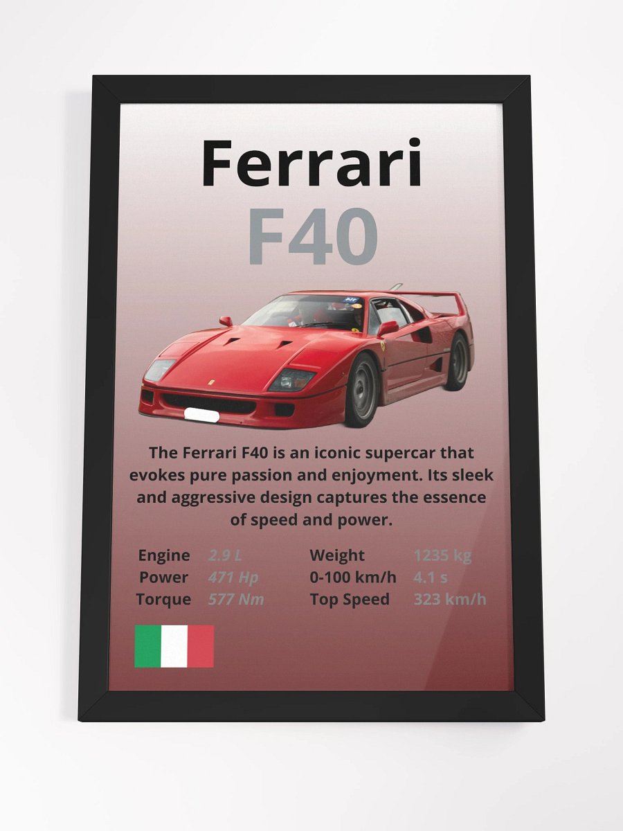 Ferrari F40 Wall Poster product image (4)