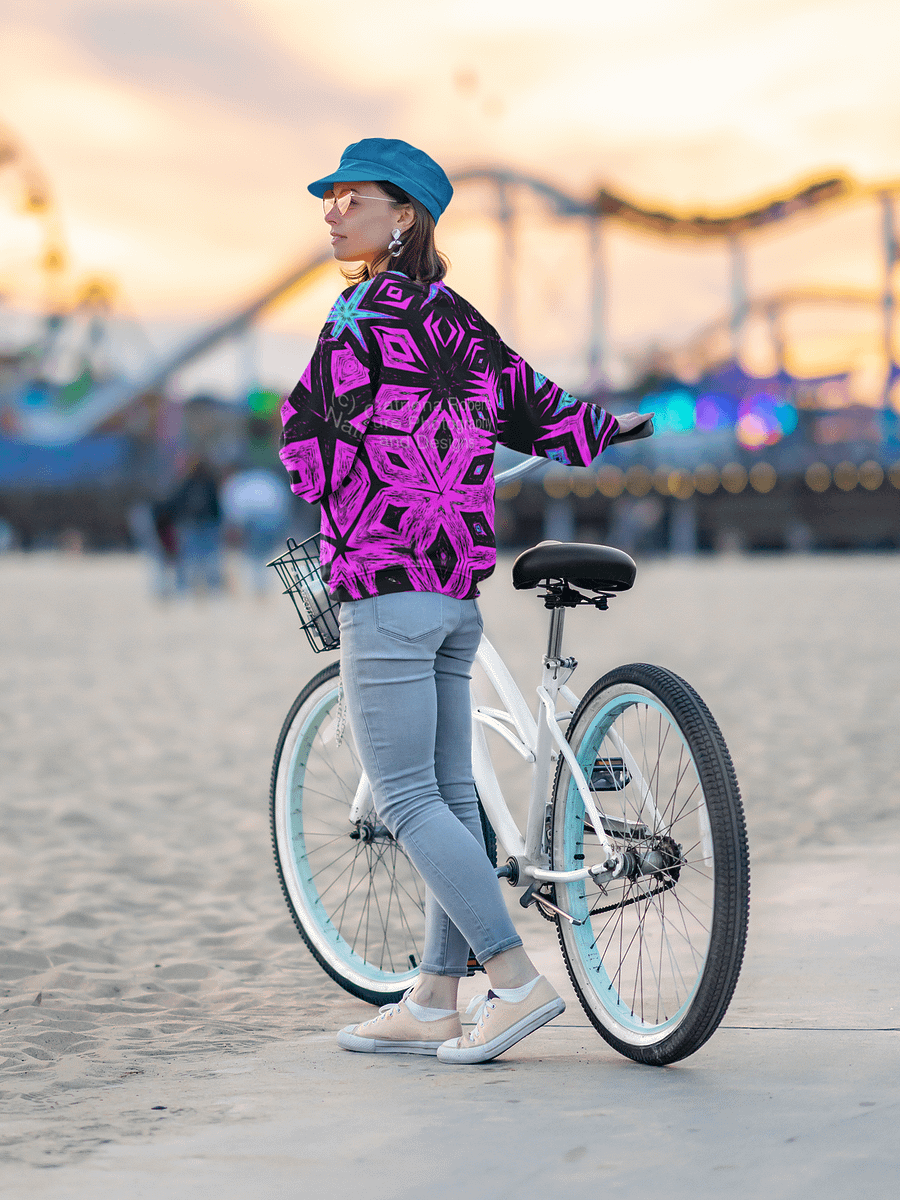 Abstract Vibrant Bold Kaleidoscope Pattern Unisex All Over Print Sweatshirt product image (7)
