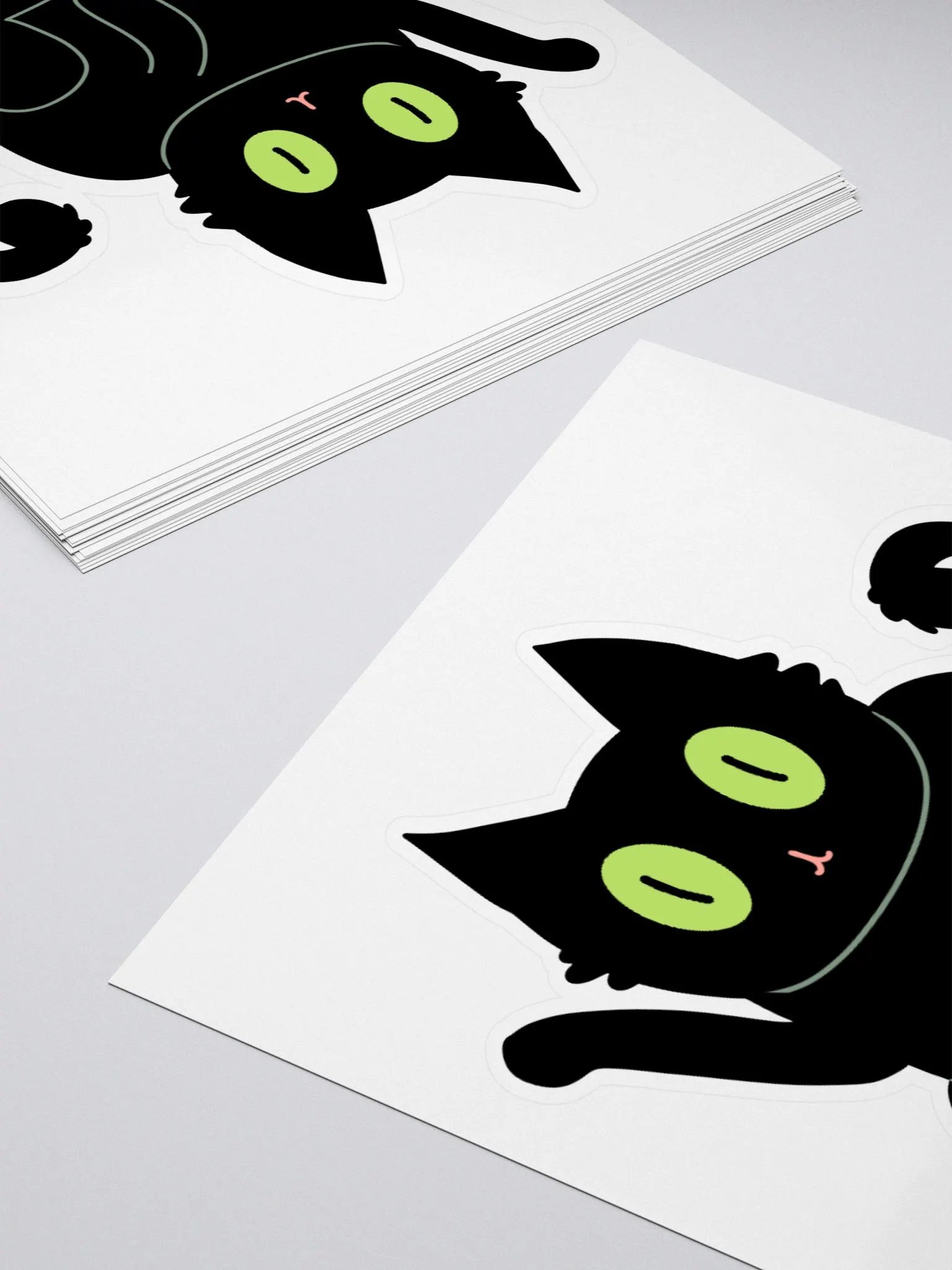 Waving Black Mistified Cat Sticker product image (4)